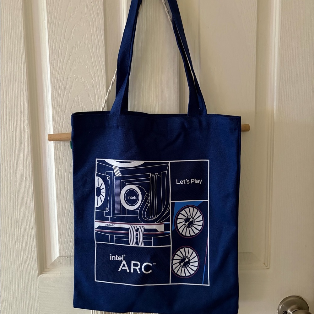 Intel ARC Navy Blue Art Print Tote